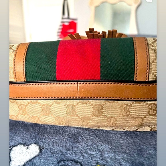 AUTHENTIC! Gucci Rania Shoulder Bag w/ Web GG Canvas - Picture 4 of 11